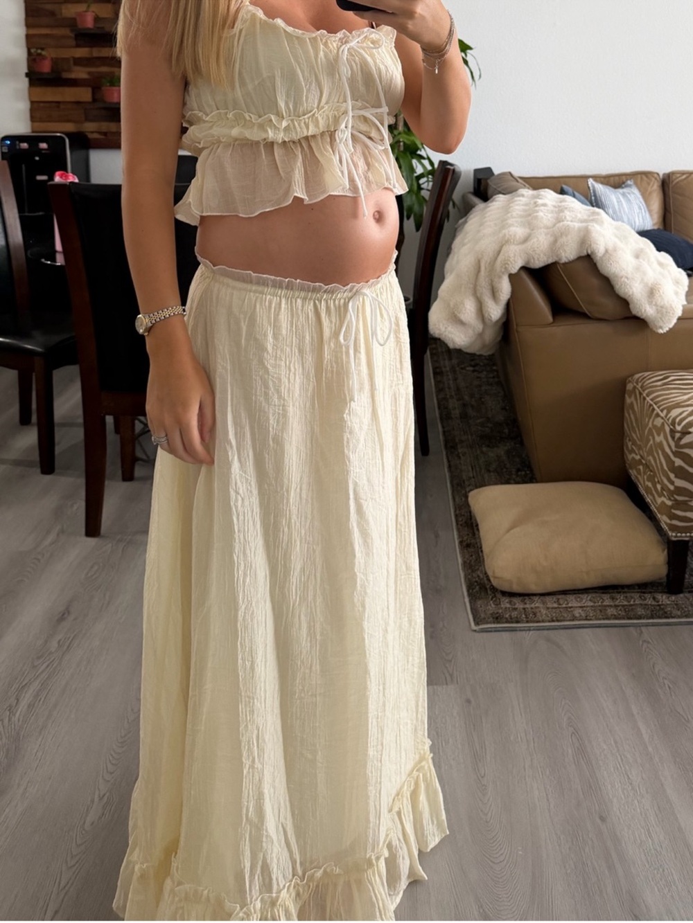 Dahlia Baby Yellow Maxi Skirt - Picture 3 of 3